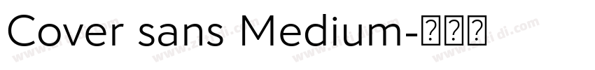 Cover sans Medium字体转换